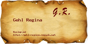 Gehl Regina névjegykártya